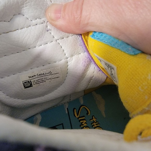 Rare‎ Vans Off The Wall 721356 Purple Simpsons Collab Sneaker Shoes Sz M5.5 W7 - Picture 8 of 11